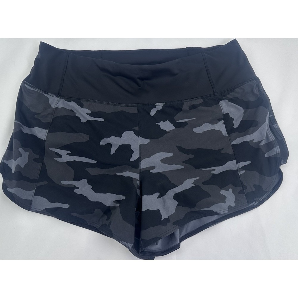 Athleta Shorts Women's M Running Camo Print Athletic Exercise Workout Sport